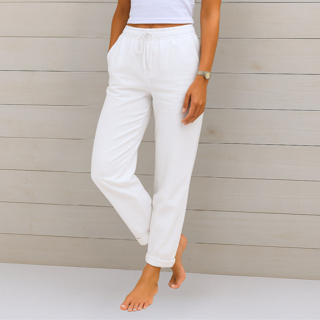 MAYLORA | Premium Andningsbara Linne Stretchbyxor