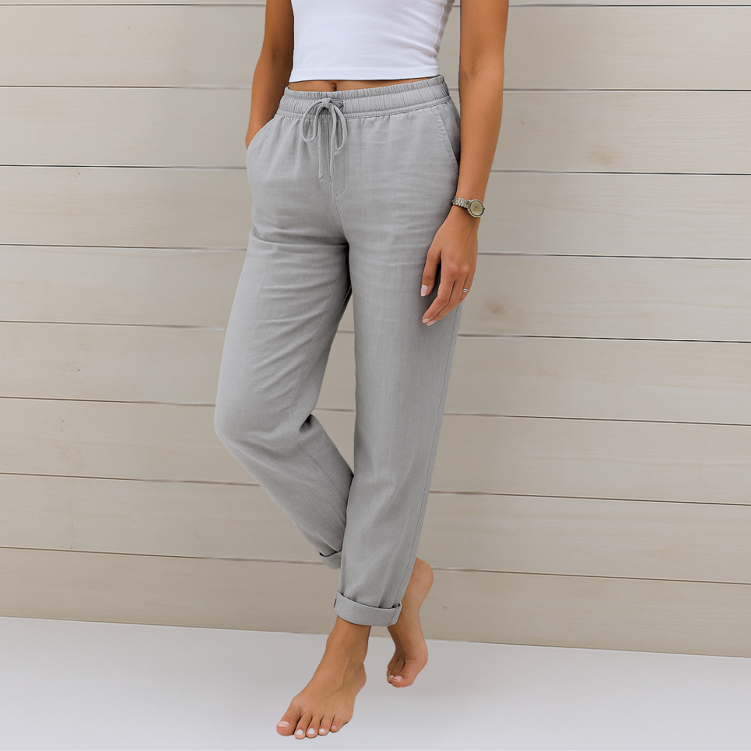 MAYLORA | Premium Andningsbara Linne Stretchbyxor