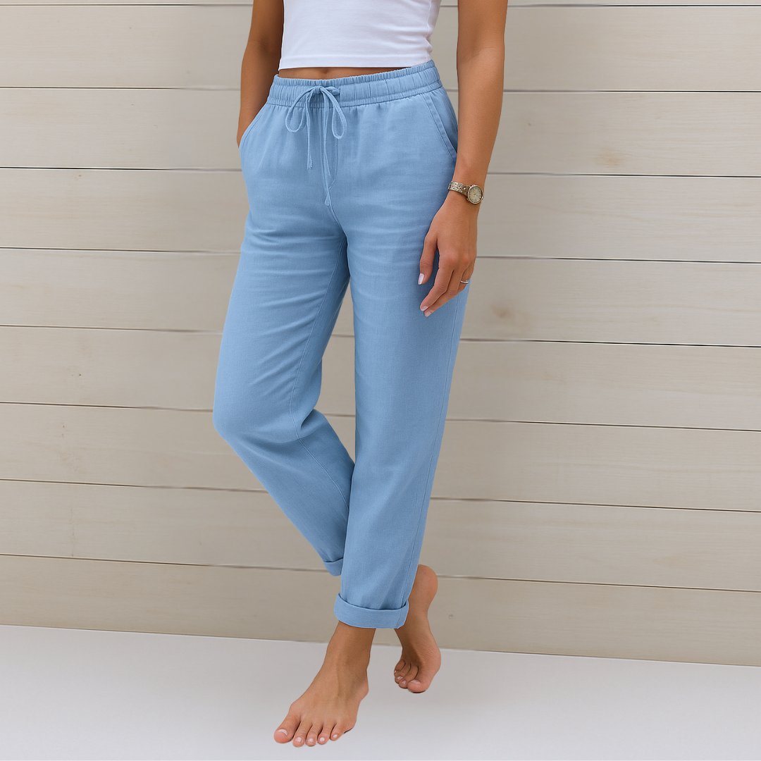 MAYLORA | Premium Andningsbara Linne Stretchbyxor