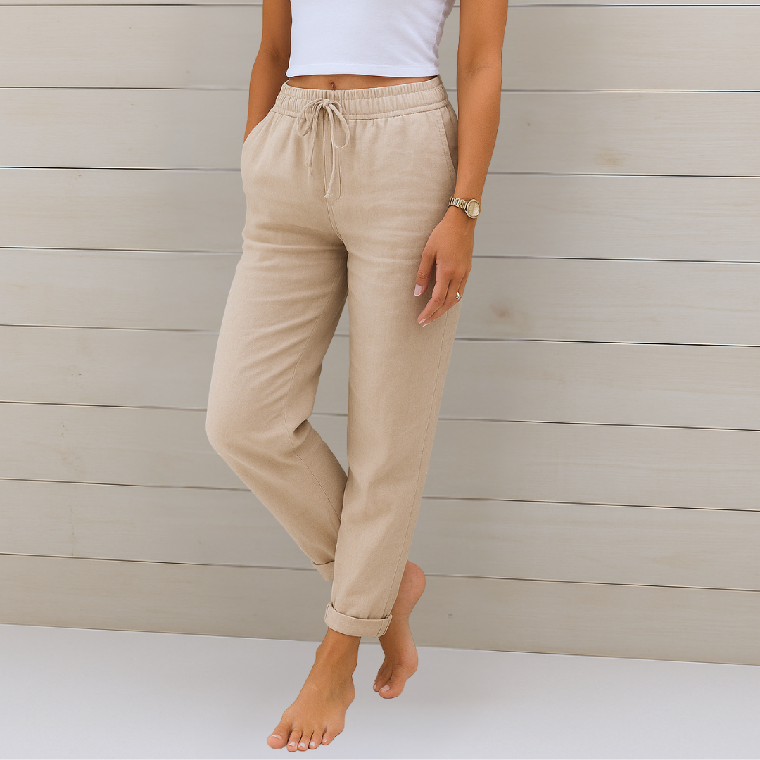 MAYLORA | Premium Andningsbara Linne Stretchbyxor