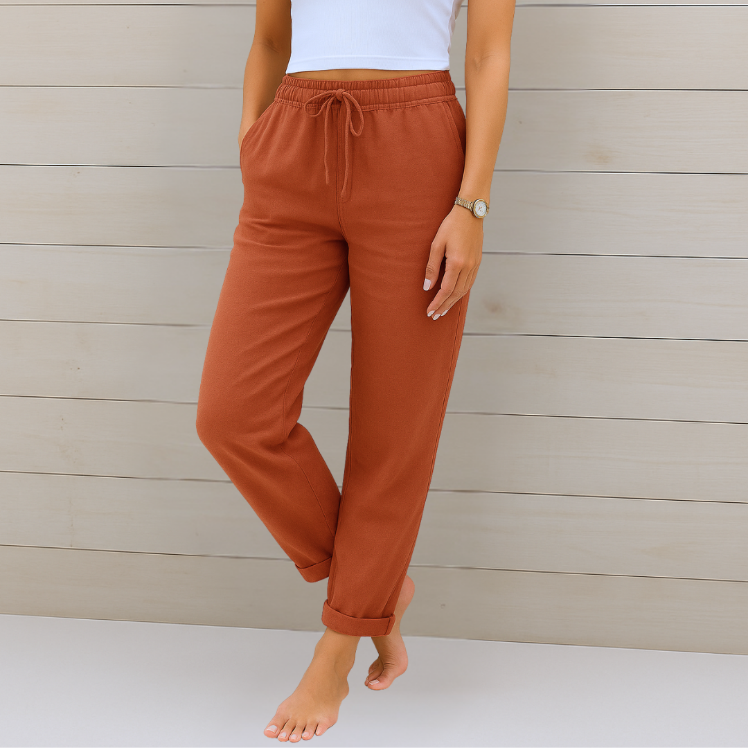 MAYLORA | Premium Andningsbara Linne Stretchbyxor