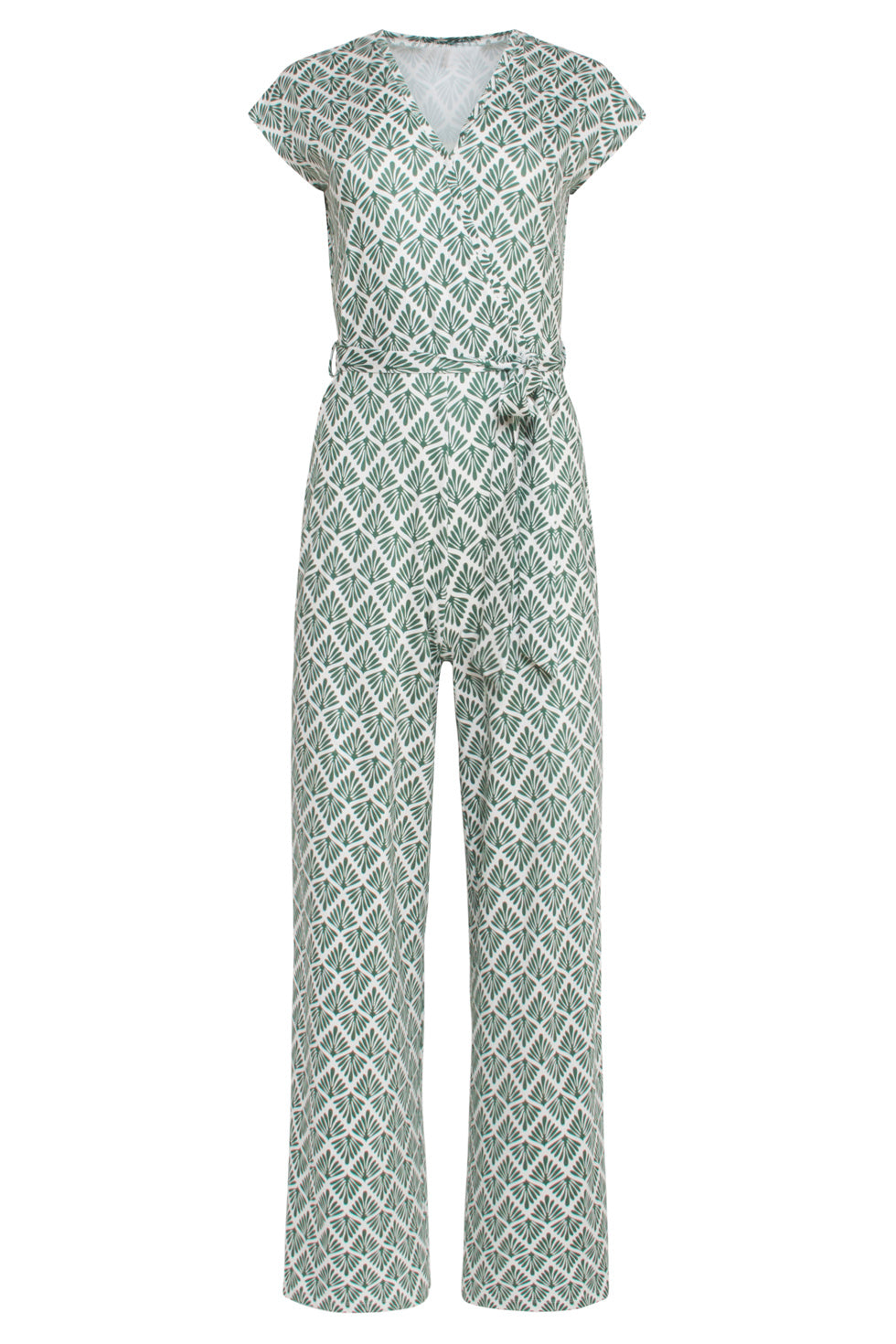 Vera™ Wickeldesign Jumpsuit med Ornamentmönster
