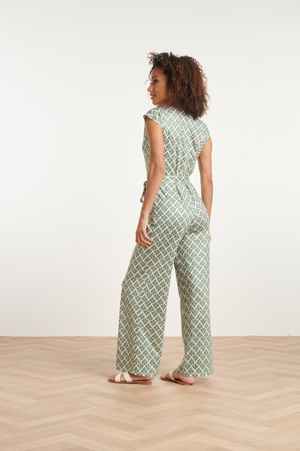 Vera™ Wickeldesign Jumpsuit med Ornamentmönster