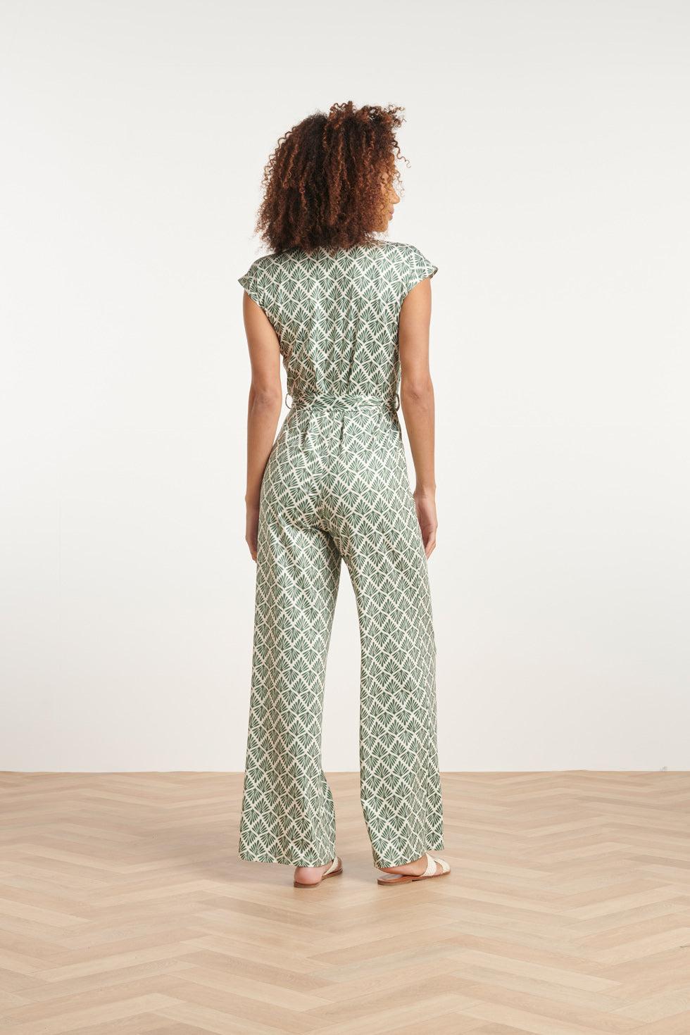 Vera™ Wickeldesign Jumpsuit med Ornamentmönster