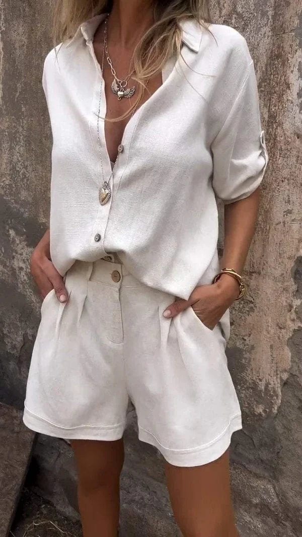 LIVIA™ | Luftigt Linne-Set med Stil & Komfort