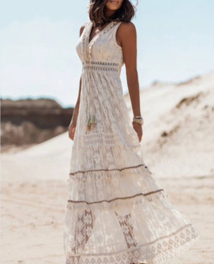 Marah™ | Flödande Boho-Klänning för Ändlösa Sommaräventyr