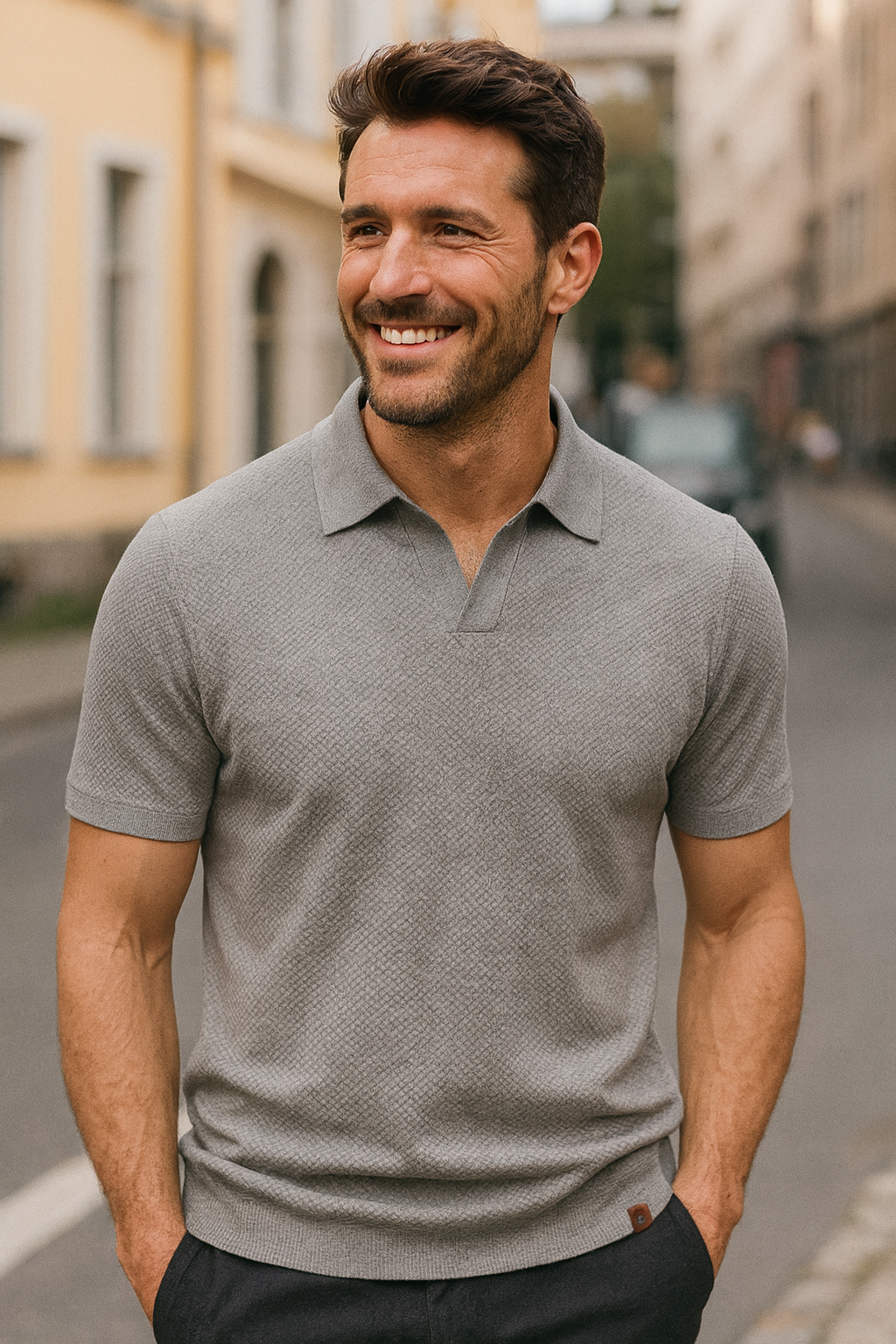 Ulrich™ | Strukturerad Pikétröja – Subtil Textur & Modern Stil