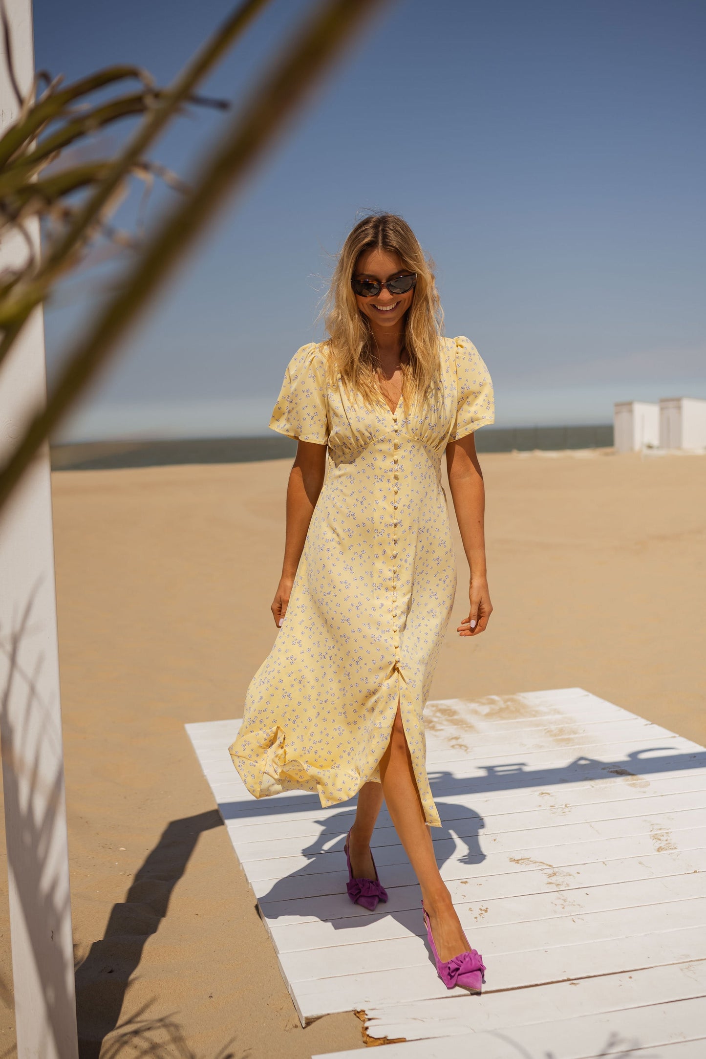 Diana™ | Blommig Sommarmidiklänning med Stil & Komfort