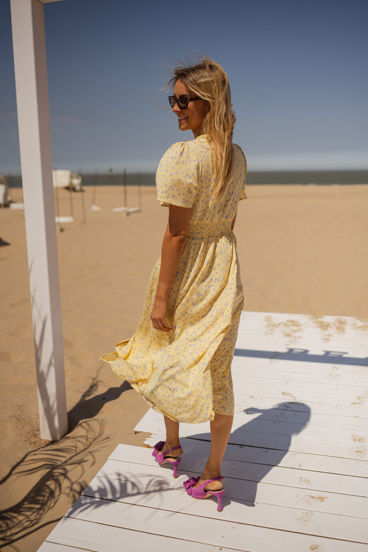 Diana™ | Blommig Sommarmidiklänning med Stil & Komfort