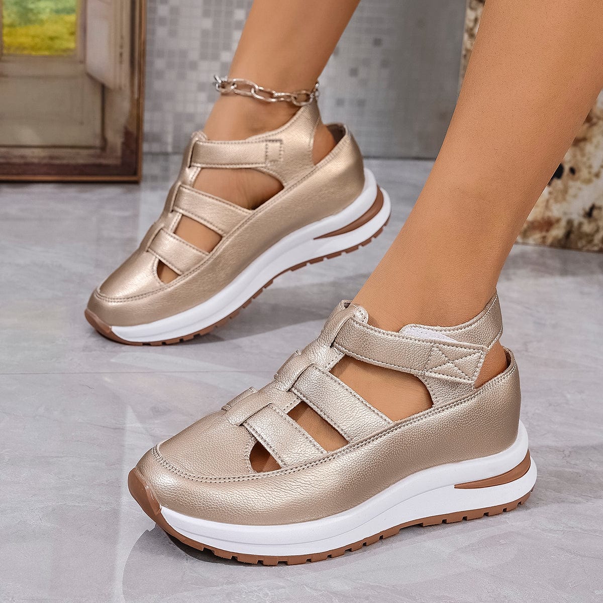 Elvira™ | Barcelona Breeze Läder Sandaler