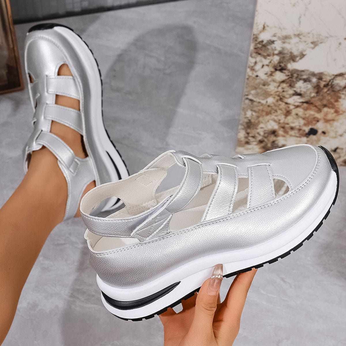 Elvira™ | Barcelona Breeze Läder Sandaler