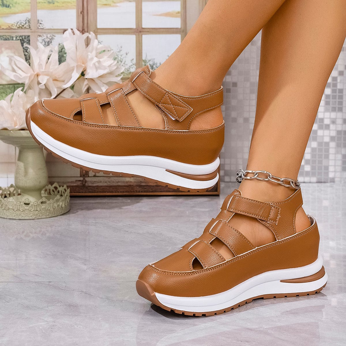 Elvira™ | Barcelona Breeze Läder Sandaler