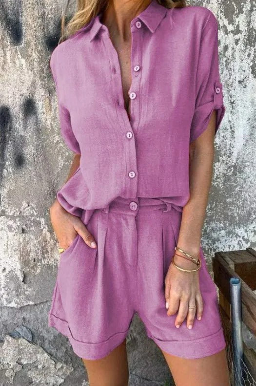 LIVIA™ | Luftigt Linne-Set med Stil & Komfort