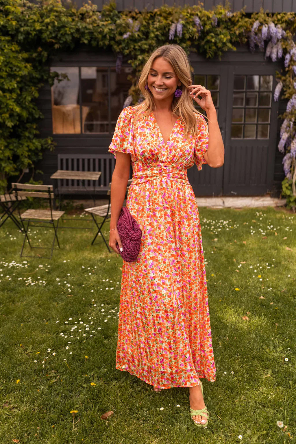 MARLENE™ | Blommig Sommarklänning med Glans & Charm