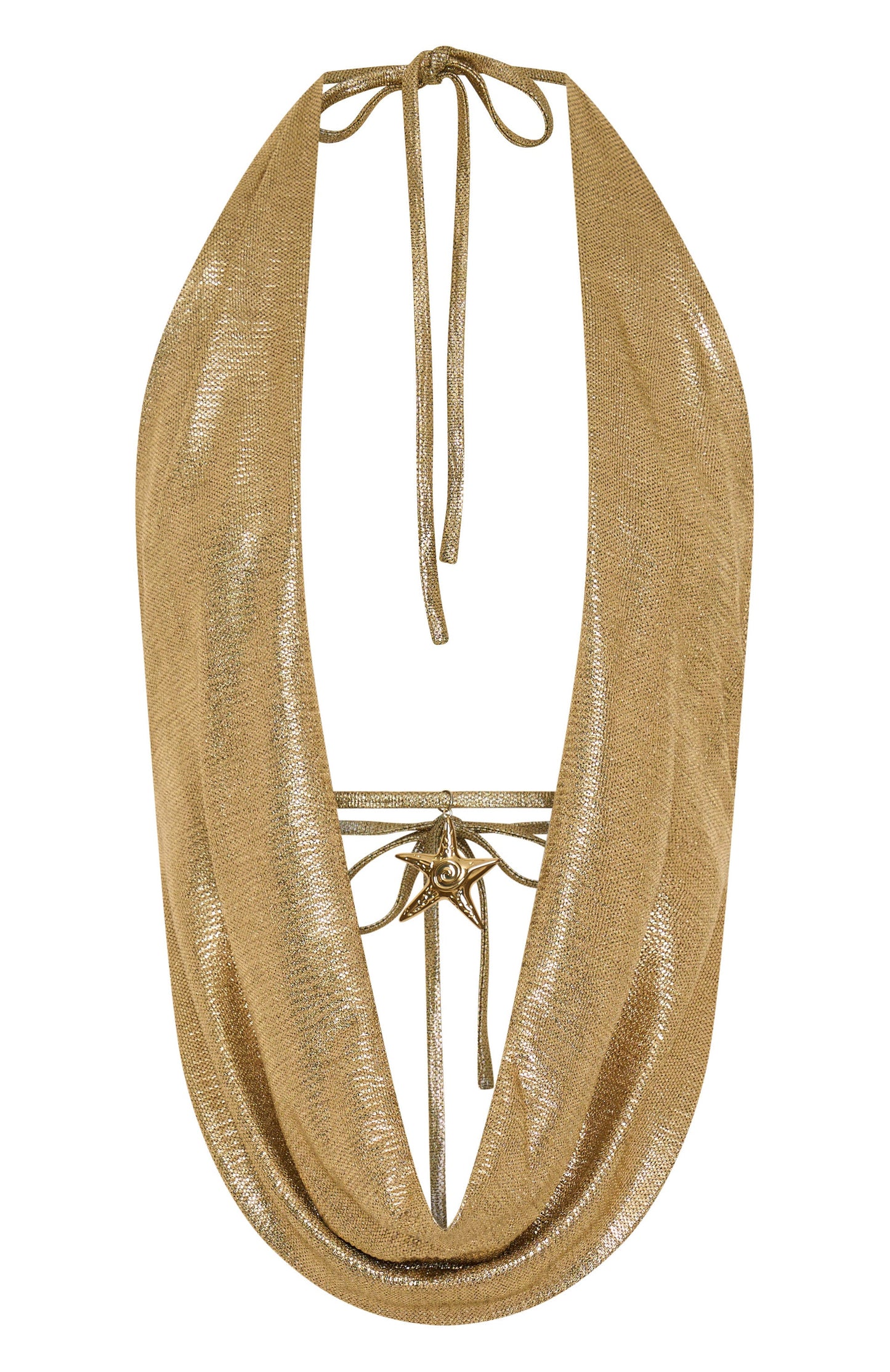 Felicia™ | Halternecktop i Guld – Somrig Elegans & Sensuell Stil