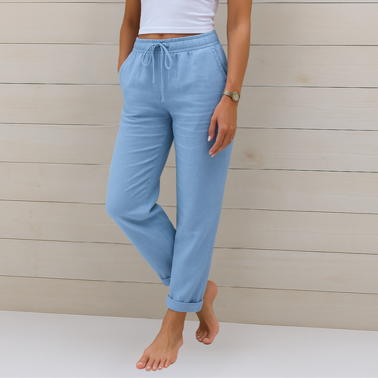 MAYLORA | Premium Andningsbara Linne Stretchbyxor