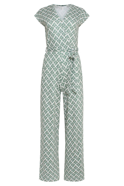 Vera™  Wickeldesign Jumpsuit med Ornamentmönster