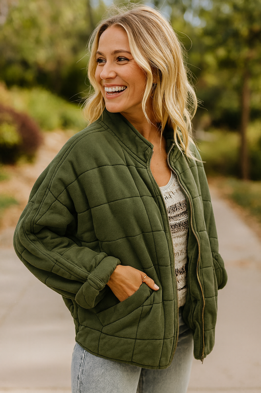 Nicki™ | Oversized Quiltad Jacka för Kvinnor