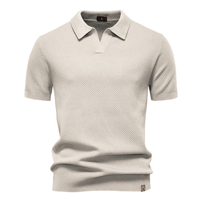 Ulrich™ | Strukturerad Pikétröja – Subtil Textur & Modern Stil