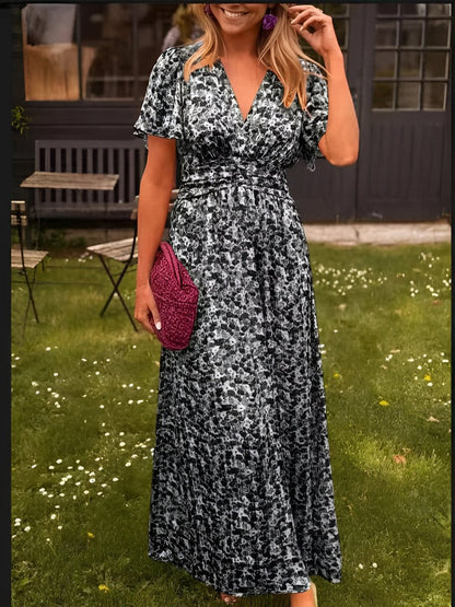 MARLENE™ | Blommig Sommarklänning med Glans & Charm