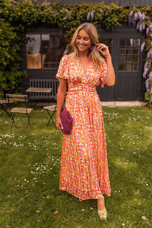 MARLENE™ | Blommig Sommarklänning med Glans & Charm