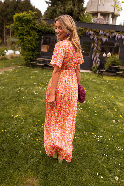 MARLENE™ | Blommig Sommarklänning med Glans & Charm